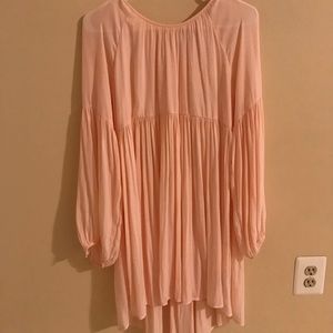Light peach beach cover up dress